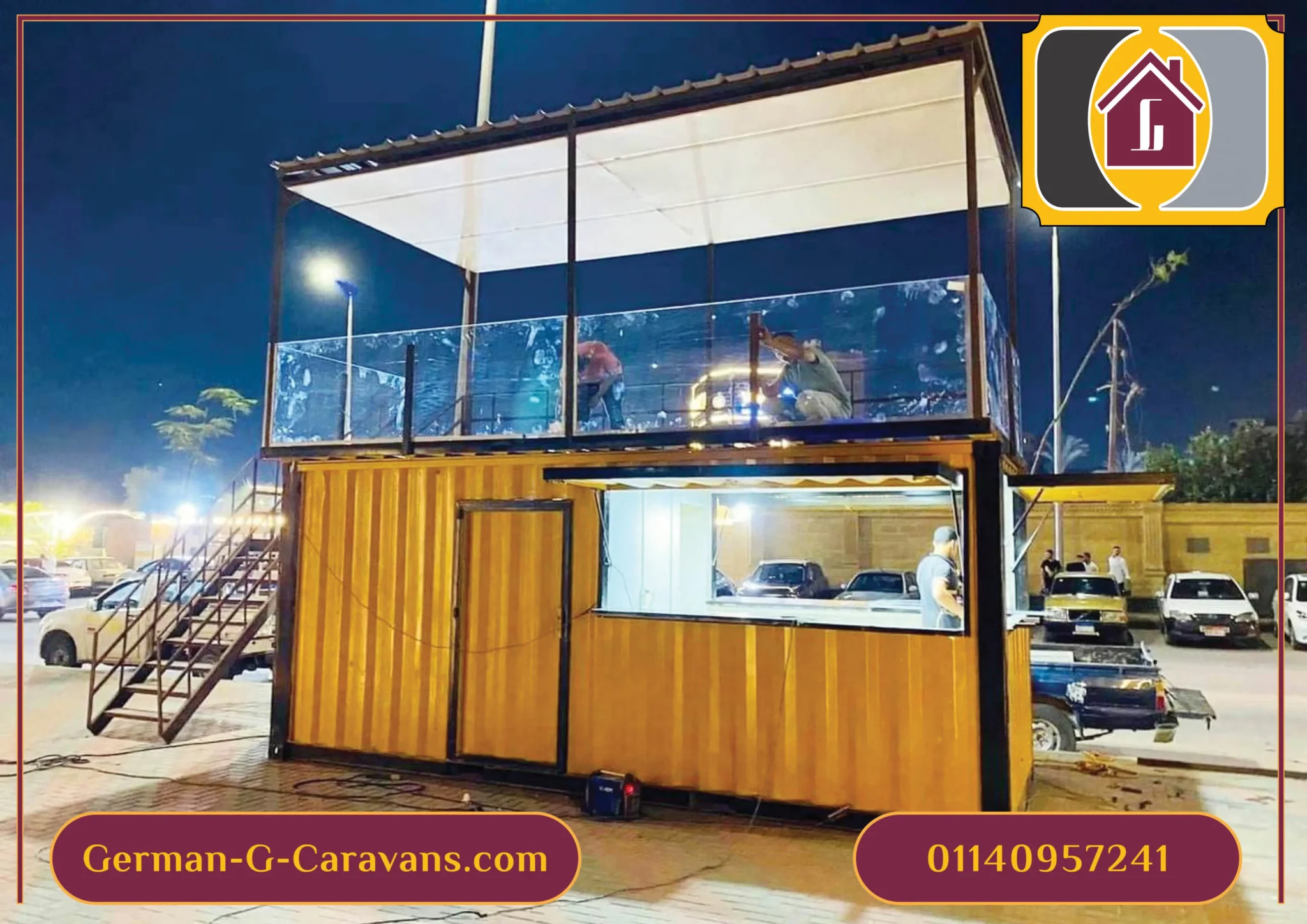 تعديل حاويات - تخصيص حاويات - كرفانات مطاعم للبيع - كرفان مطعم للبيع